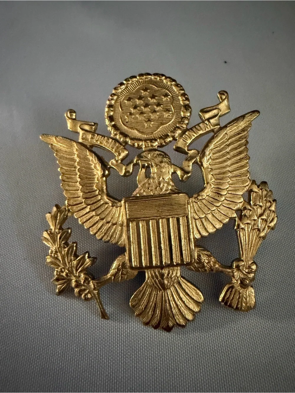 Vintage Gold-tone Eagle Pin on Blue Card